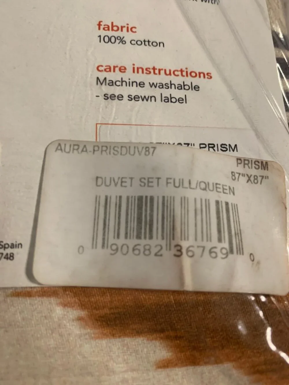 New Colorfly Duvet Cover Set Full Queen Aura Prism Blue Red Purple Orange Beige